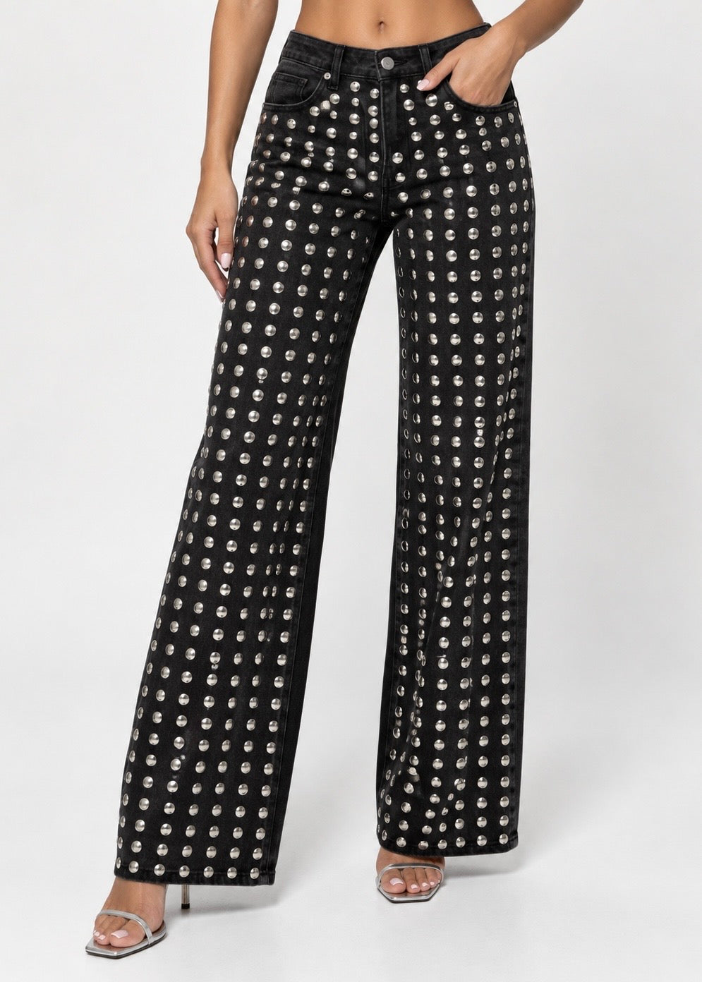 Silver studded Jeans