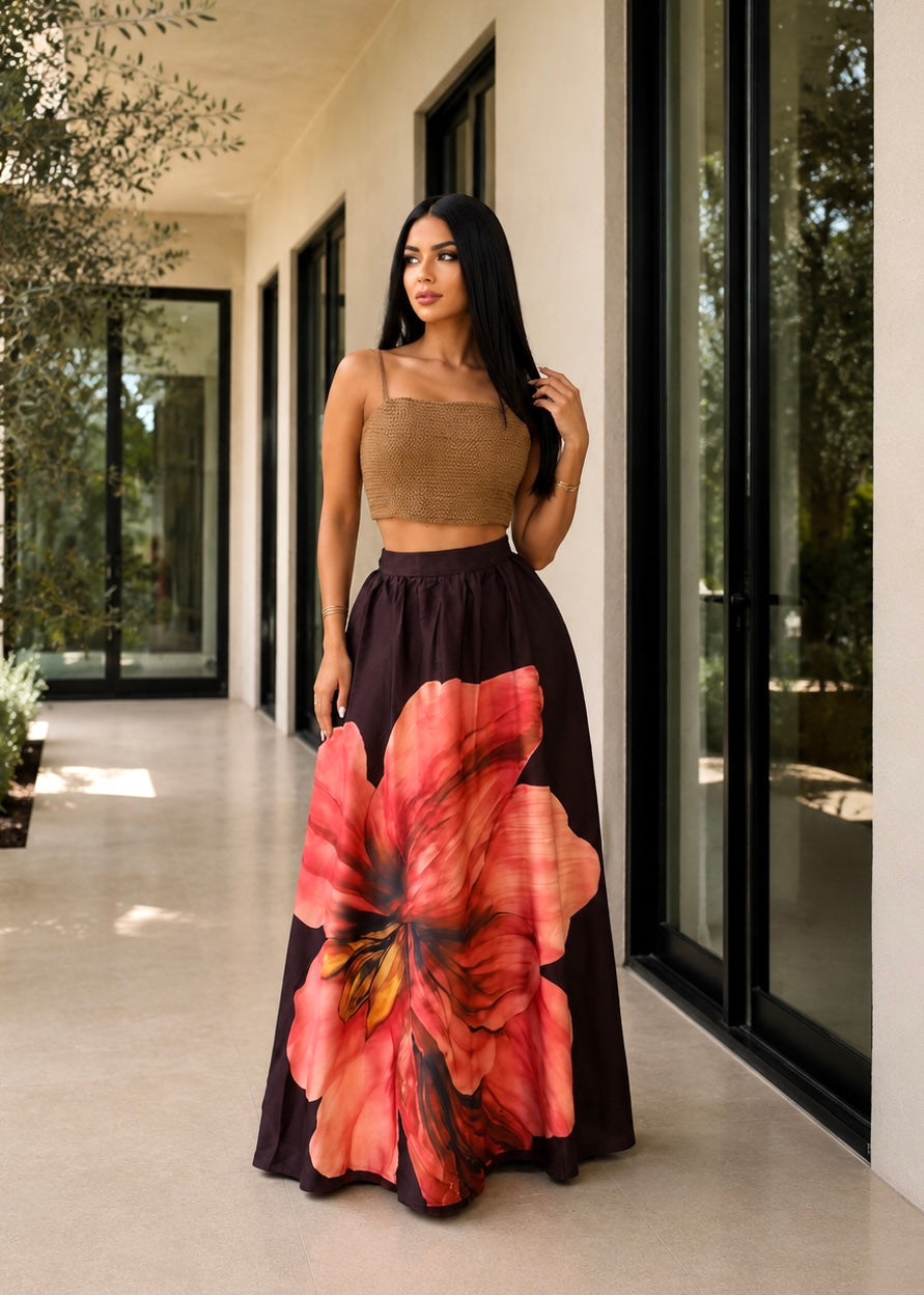 Wild Flower Maxi Skirt Set