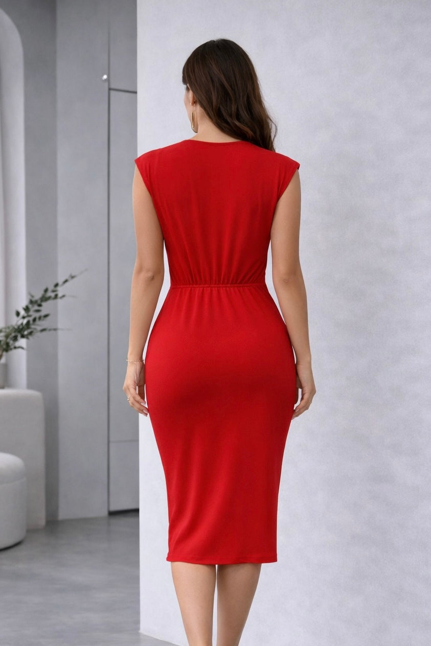 Heavenly sculpted Midi Dress - Couple Boutiques