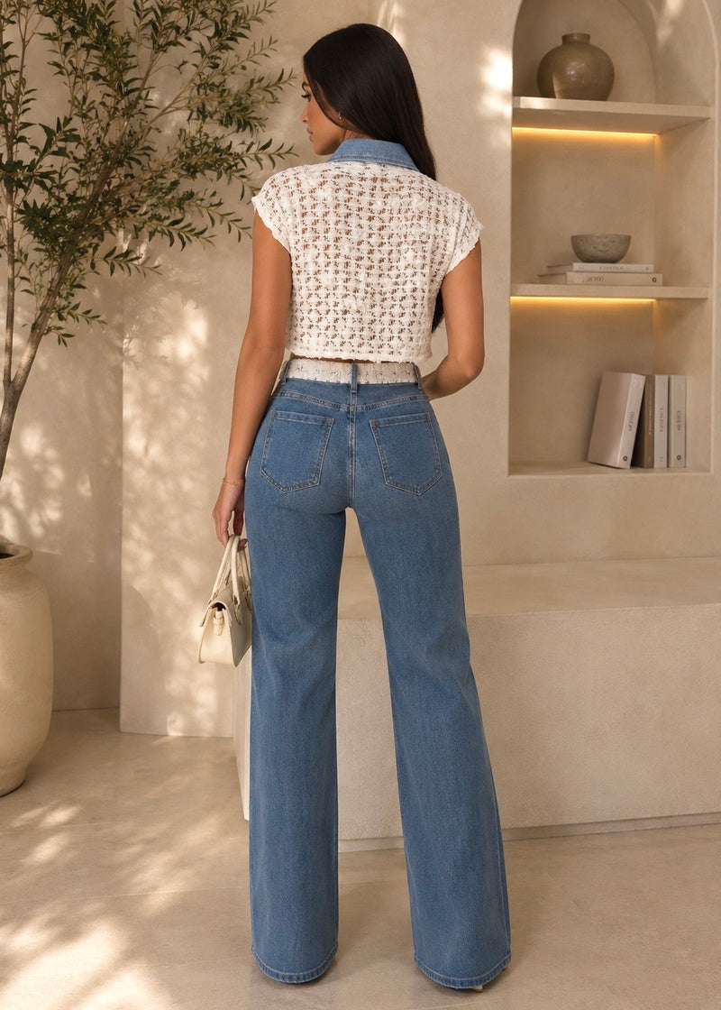 Beaded Crystal Pant Set - Couple Boutiques