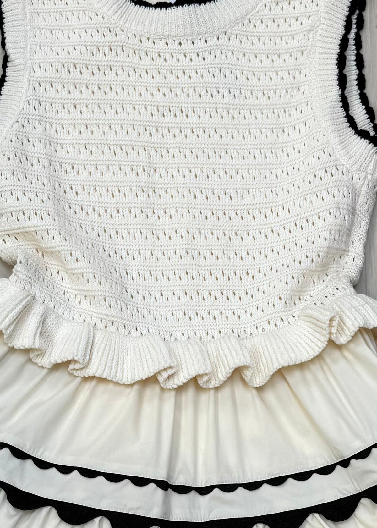 Sculpted Crochet Mini Dress - Couple Boutiques