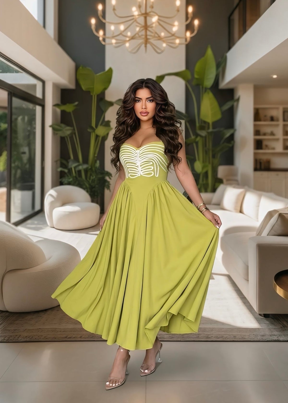 Electric Lime Maxi Dress - Couple Boutiques