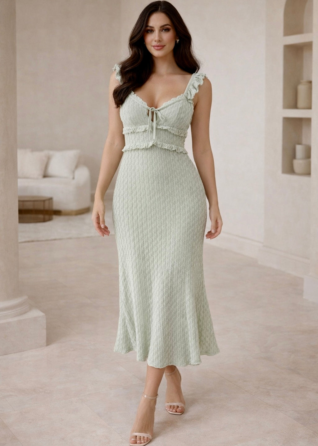 Fairly Ruffled Midi Dress - Couple Boutiques