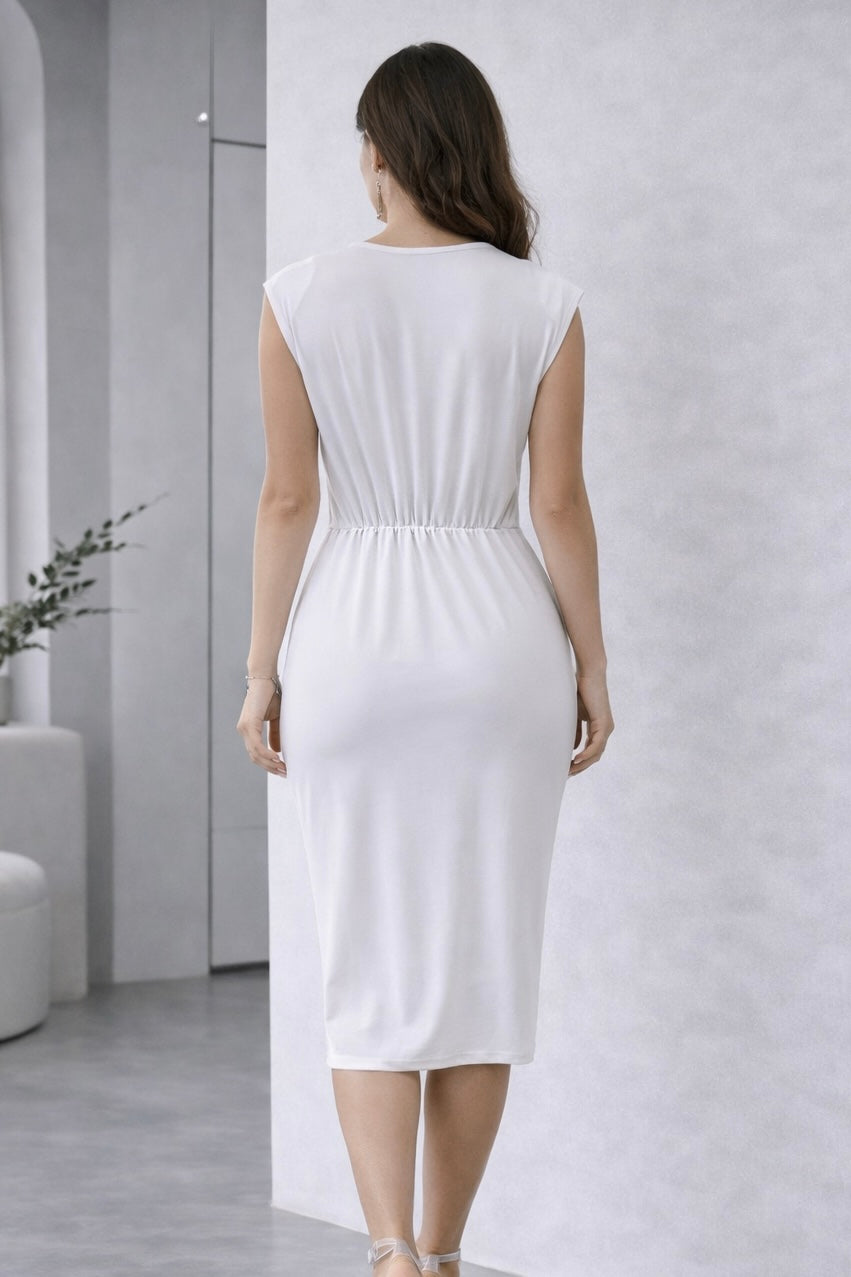 Heavenly sculpted Midi Dress - Couple Boutiques